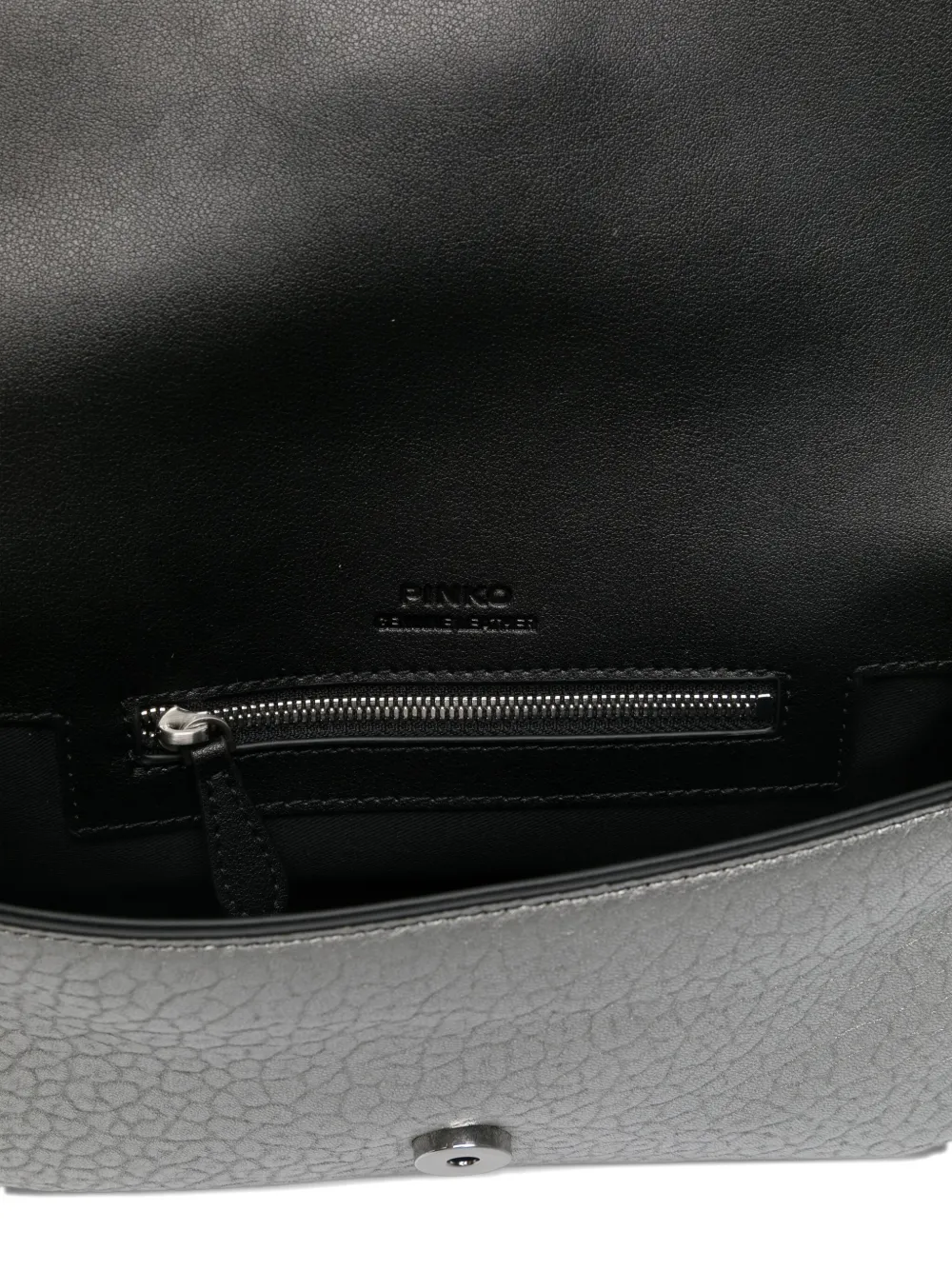 Pinko Love Birds Crossbody Bag In Silver