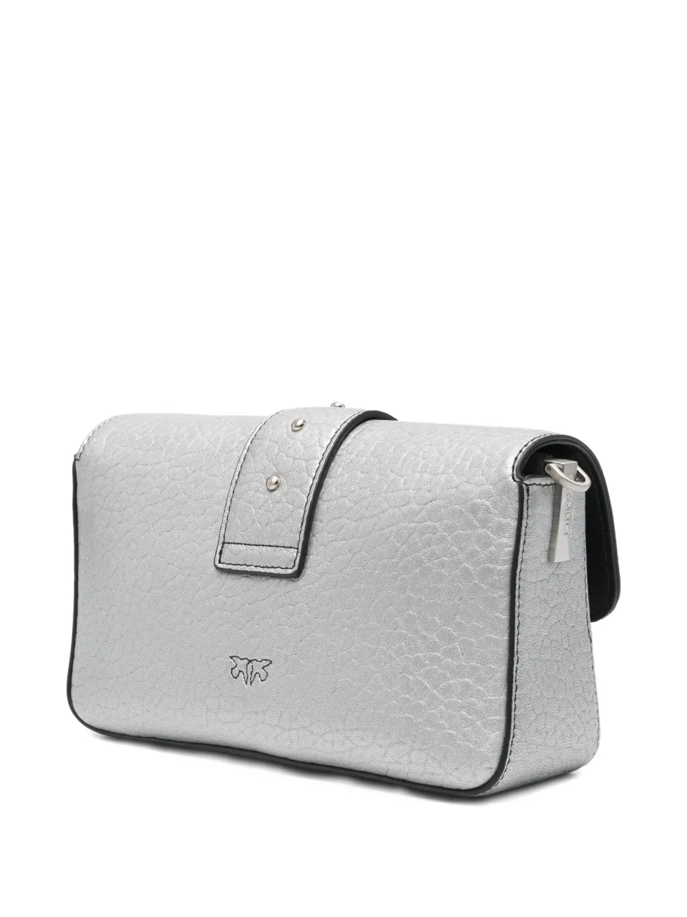 Pinko Love Birds Crossbody Bag In Silver