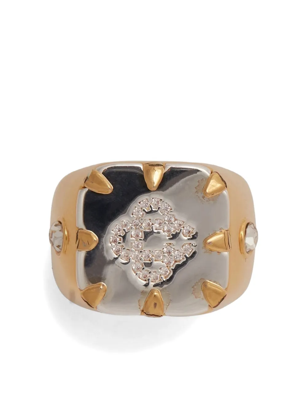 Casablanca Sports Medallion ring - ゴールドトーン Casablanca Sports Medallion ring - ゴールドトーン