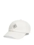 Casablanca logo-patch cotton cap - White