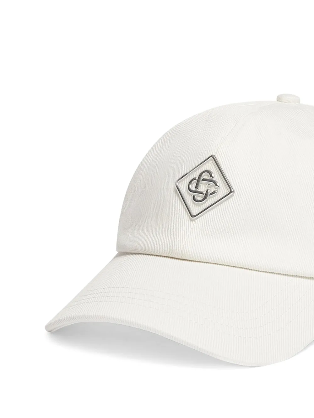 Casablanca logo-patch cotton cap - Wit