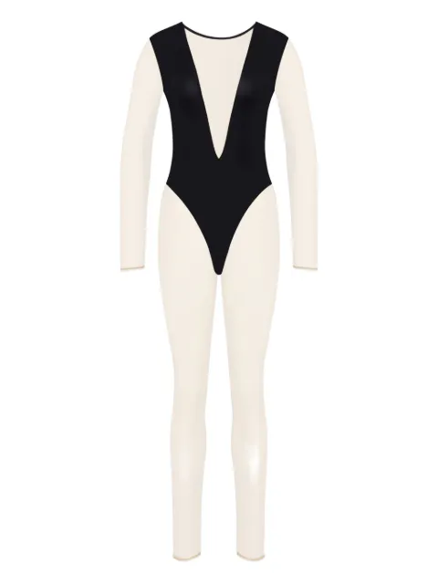 Maison Close jumpsuit manga larga con cuello en V