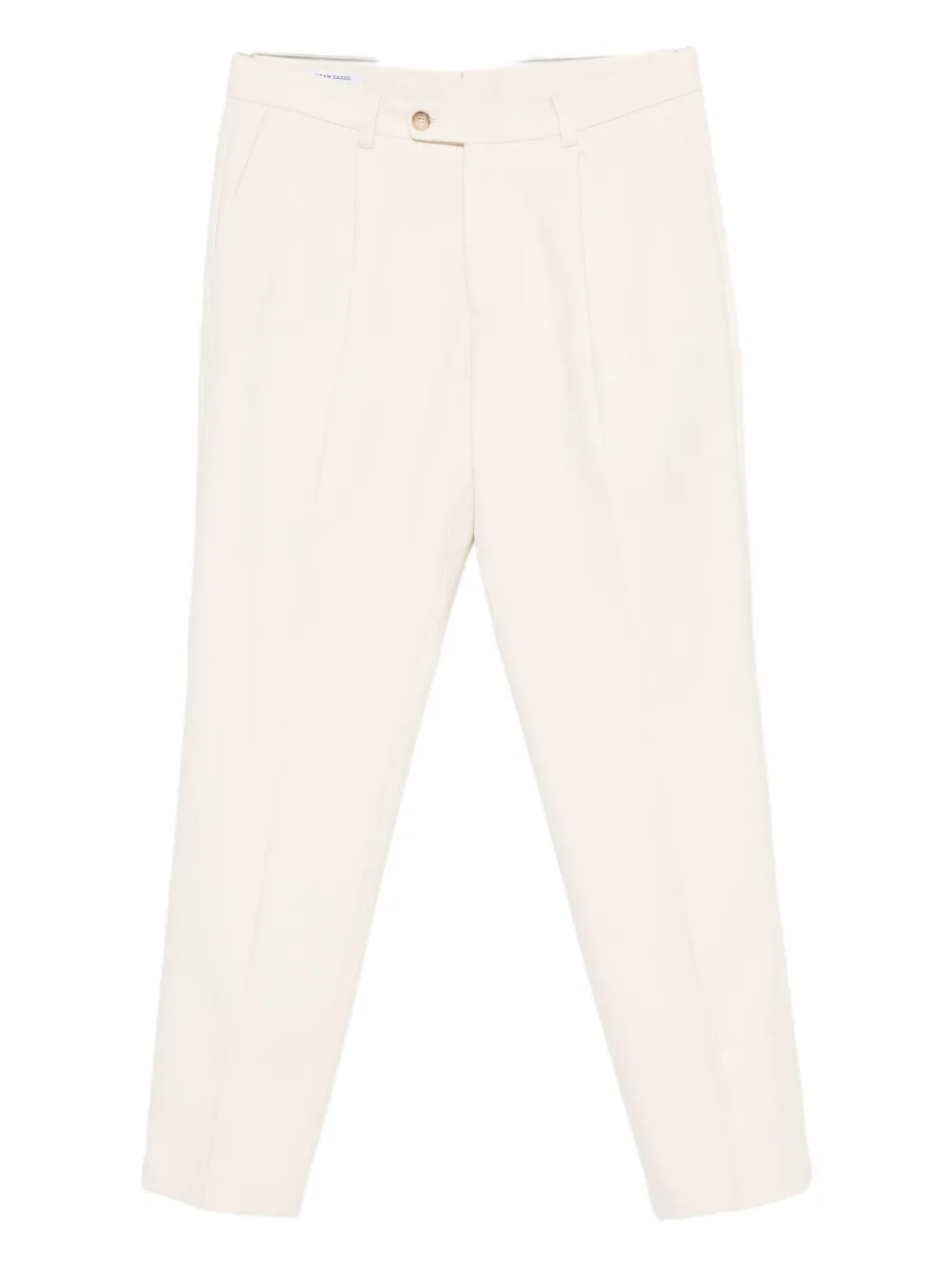 Gran Sasso pleated cotton trousers | Neutrals | Image 1