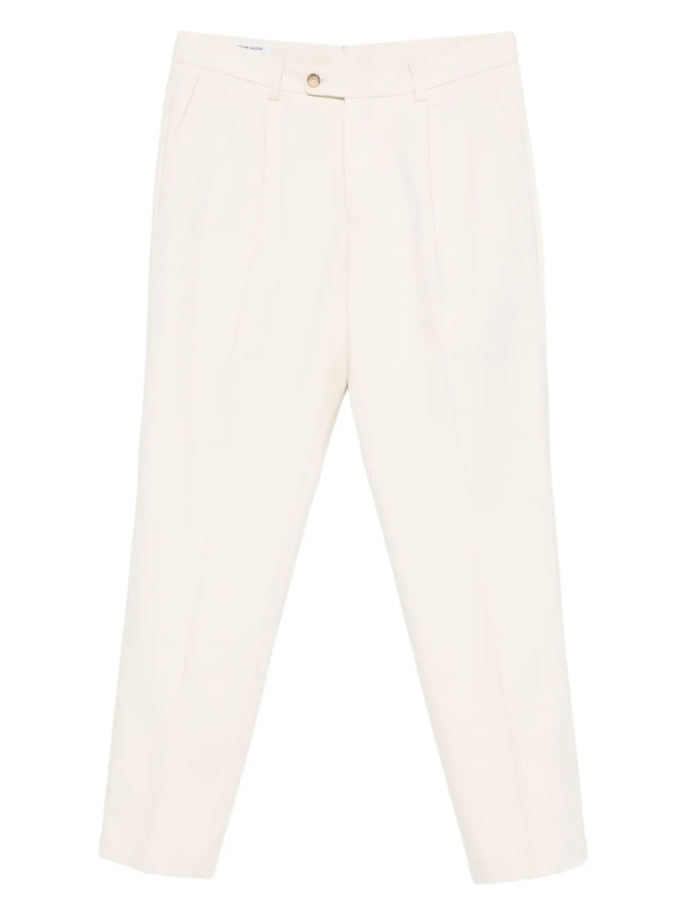 Gran Sasso pleated cotton trousers | Neutrals | Image 1