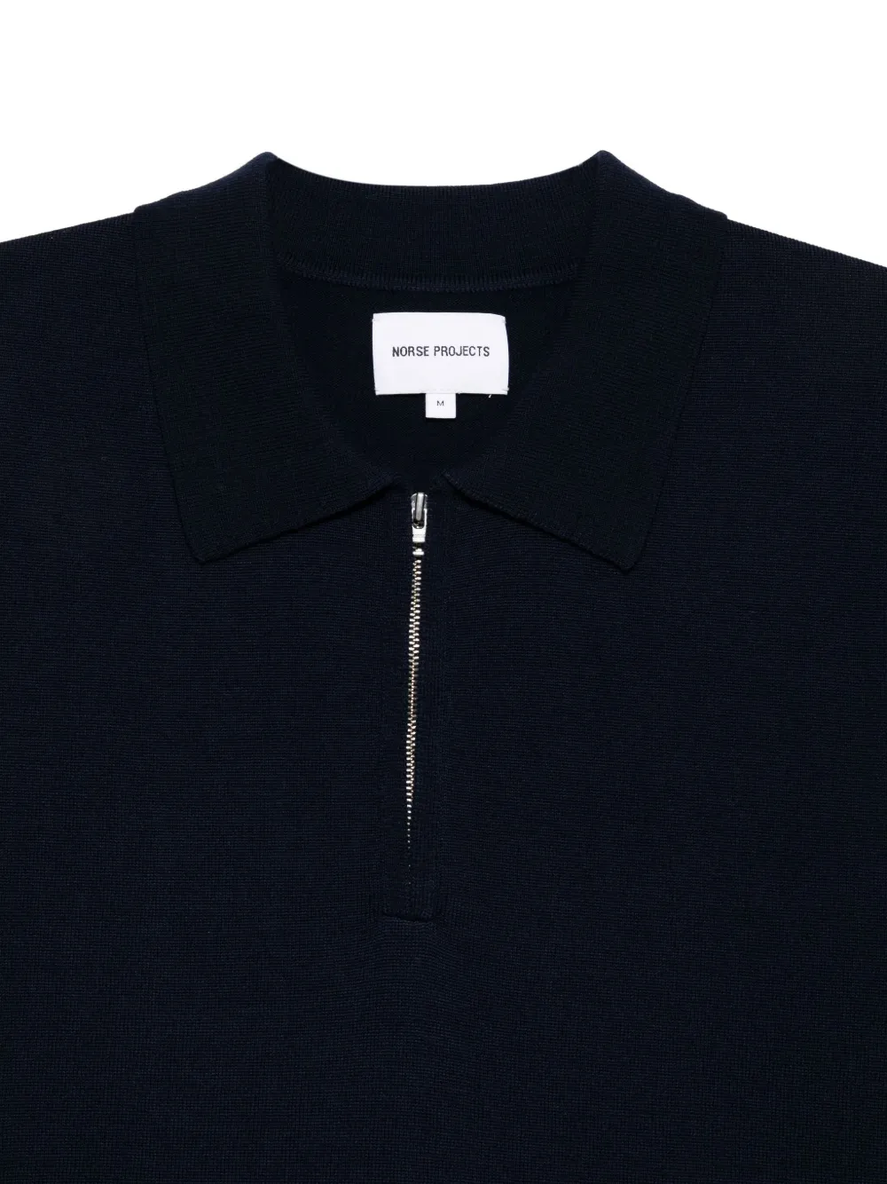 Norse Projects Poloshirt met hals met rits Zwart