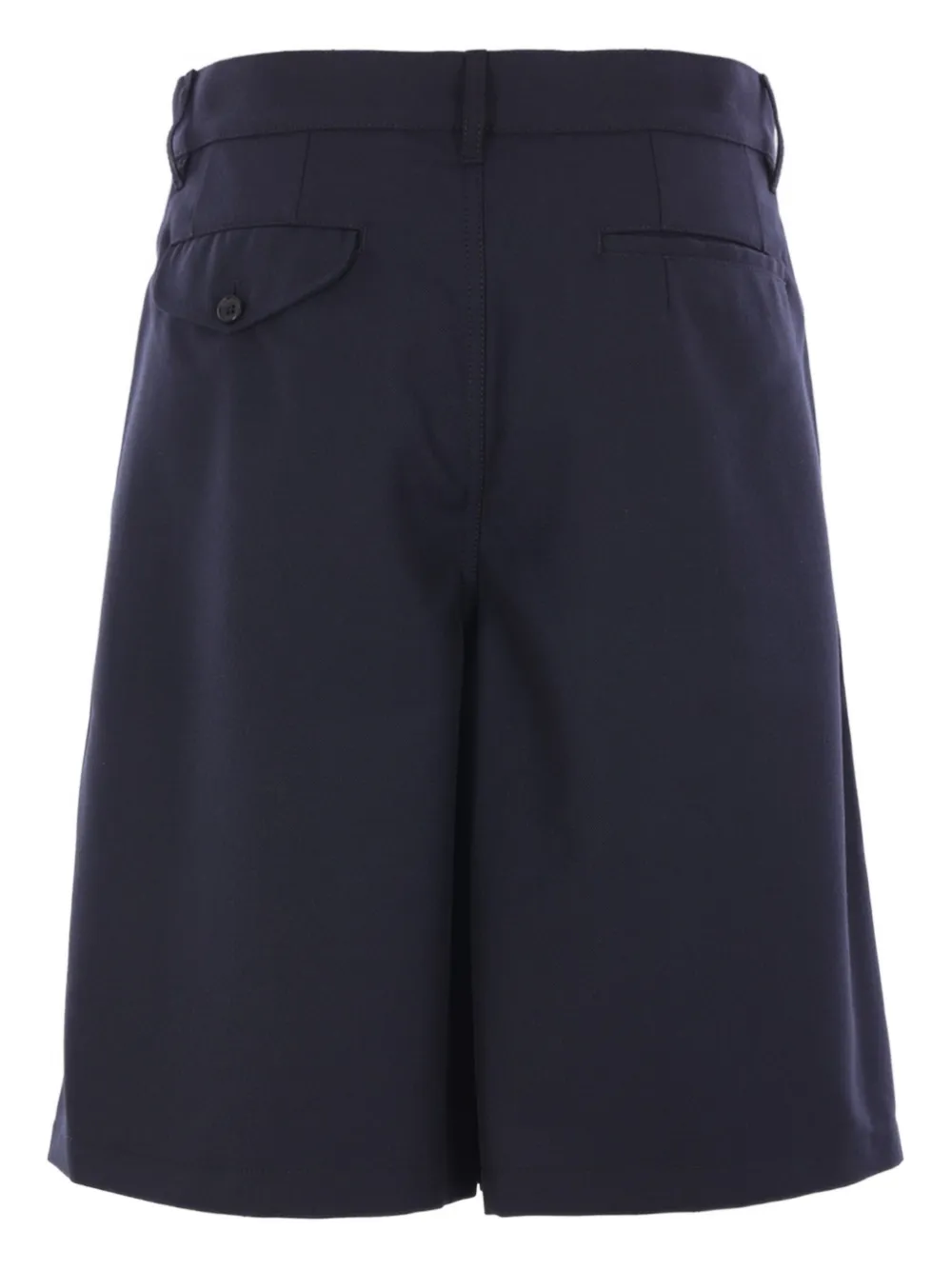 Comme Des Garçons Shirt Double Pleats Darted Shorts In Blue