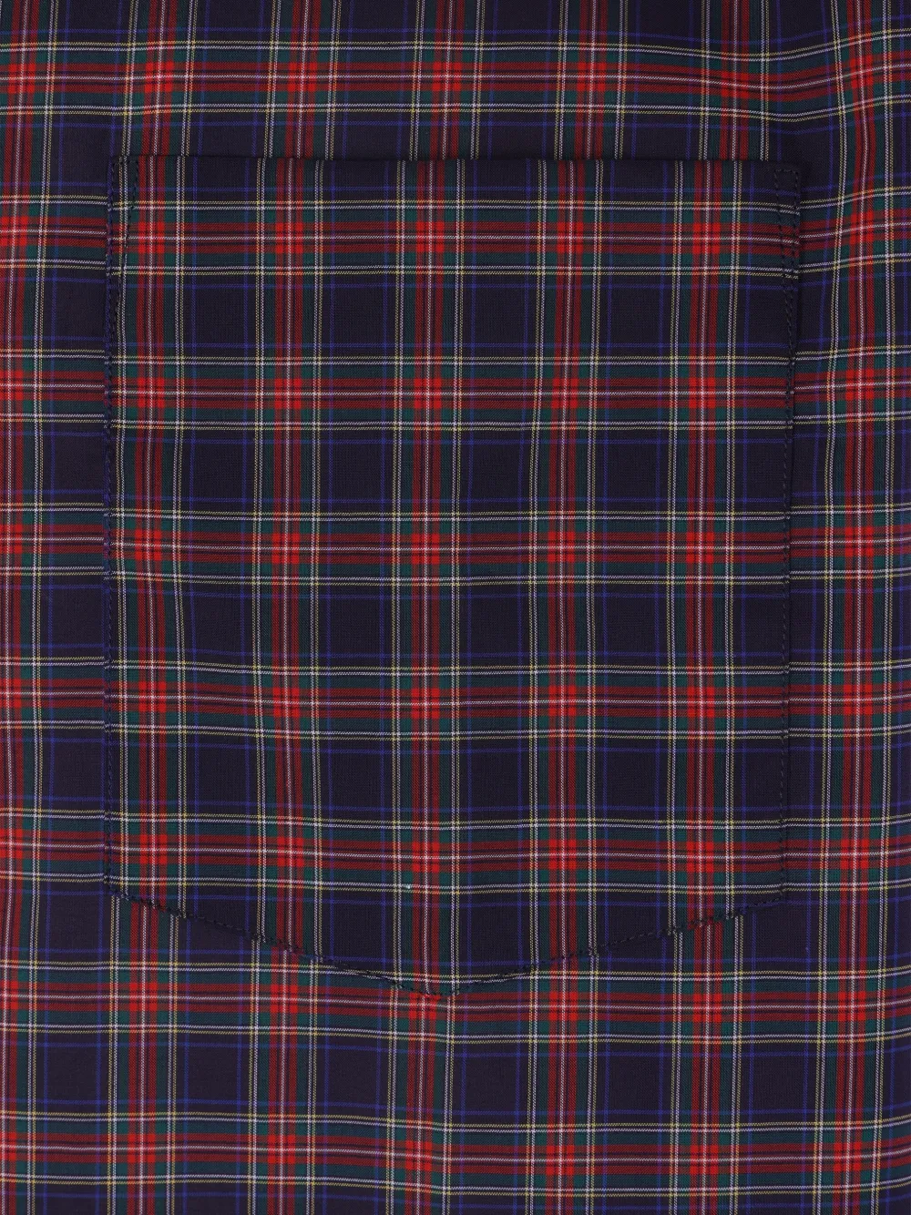 Comme Des Garçons Shirt Overhemd met tartan ruit en opgestikte zak Blauw