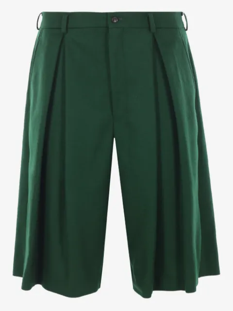 Comme des Garçons Homme Plus pleated darted wool shorts