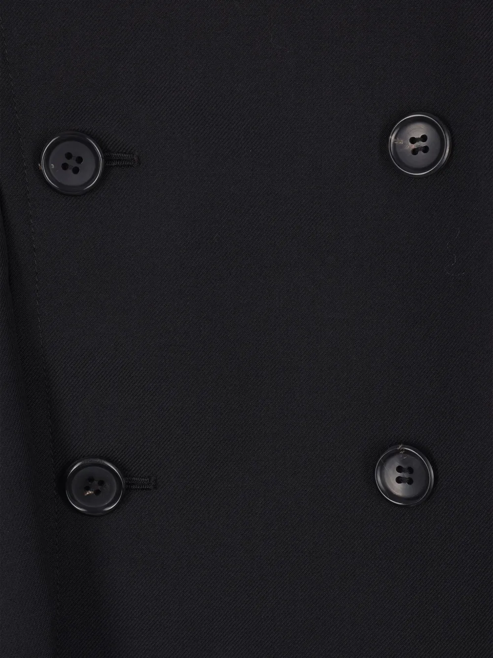 Comme des Garçons TAO Trenchcoat met dubbele rij knopen Zwart