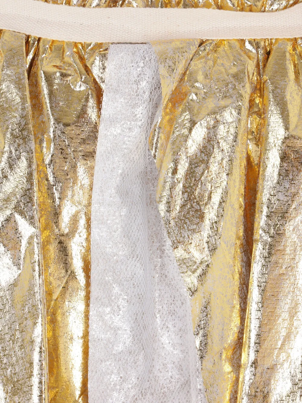 Comme Des Garçons Tao Ruffled A-line Skirt In Gold