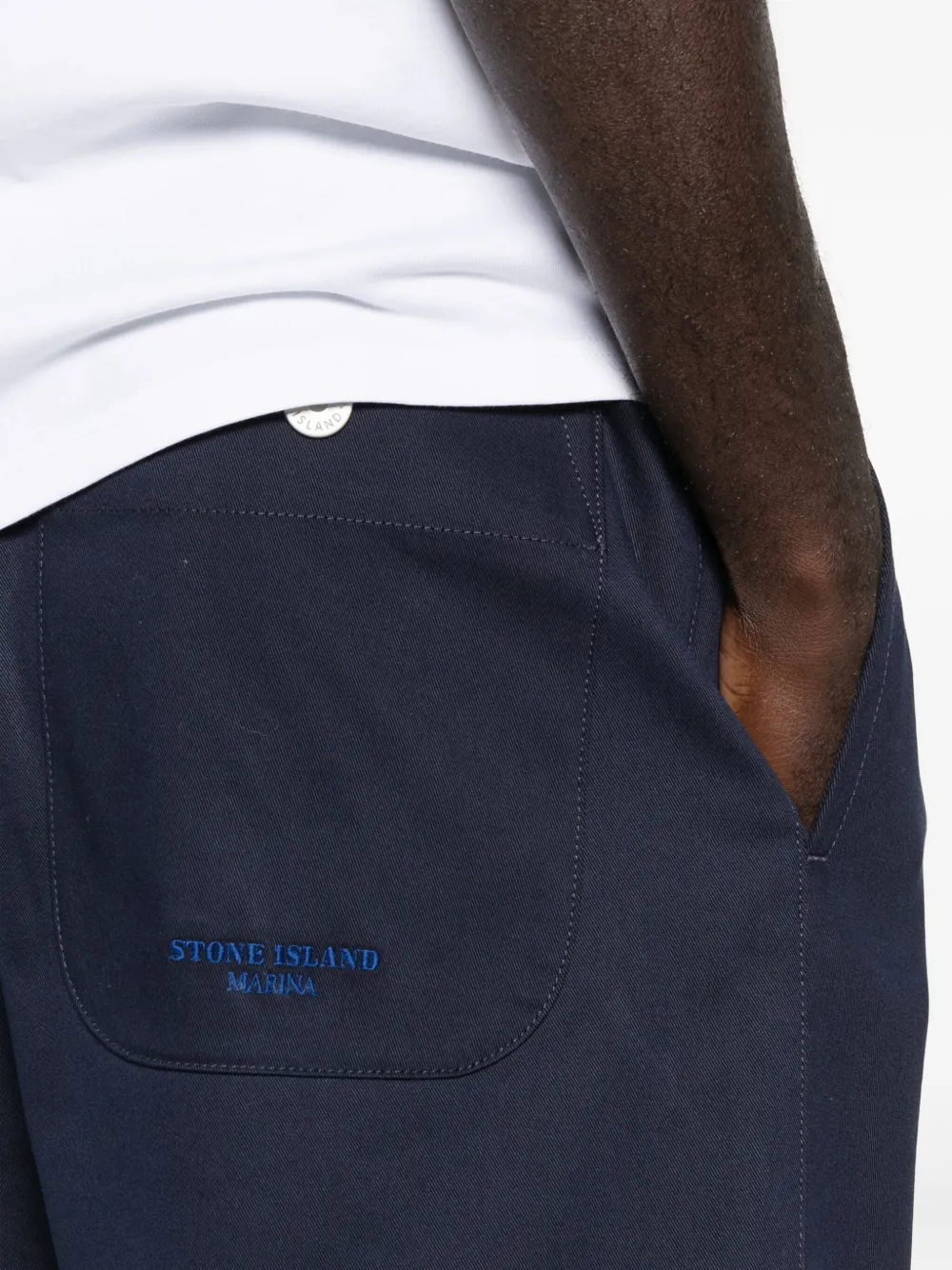 Stone Island Broek met ceintuur Blauw