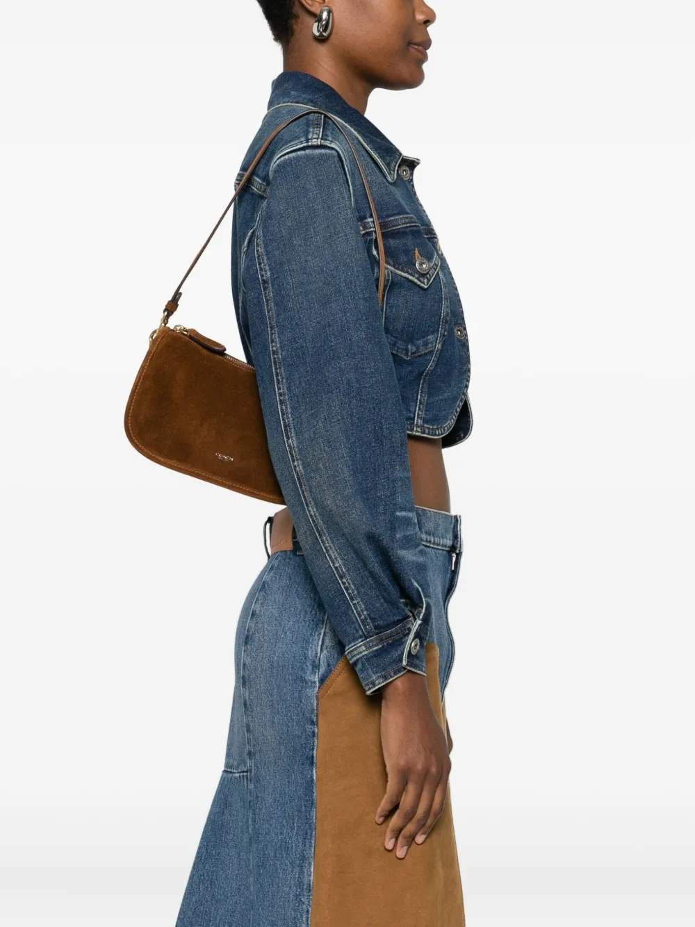 Coach chain-strap suede satchel bag | Image 2