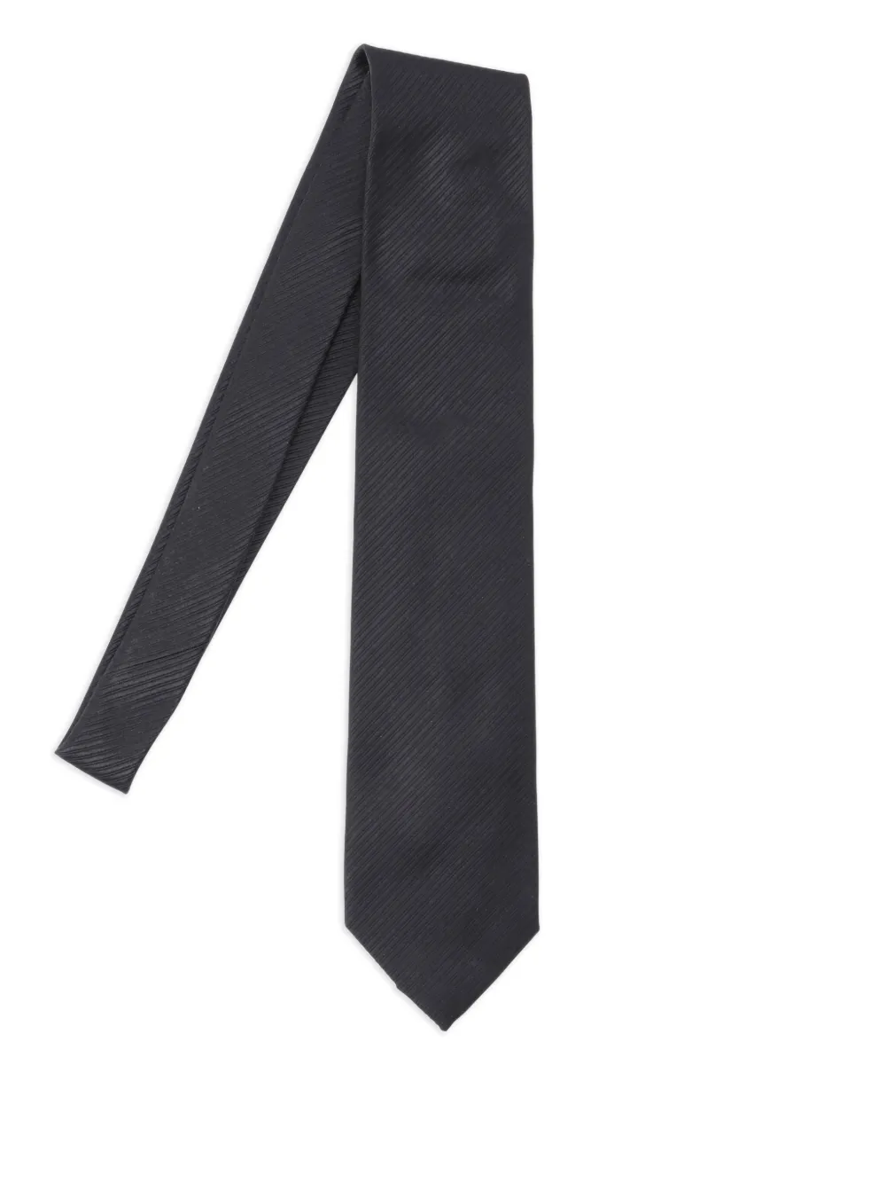 Tom Ford Striped Silk Tie In Black