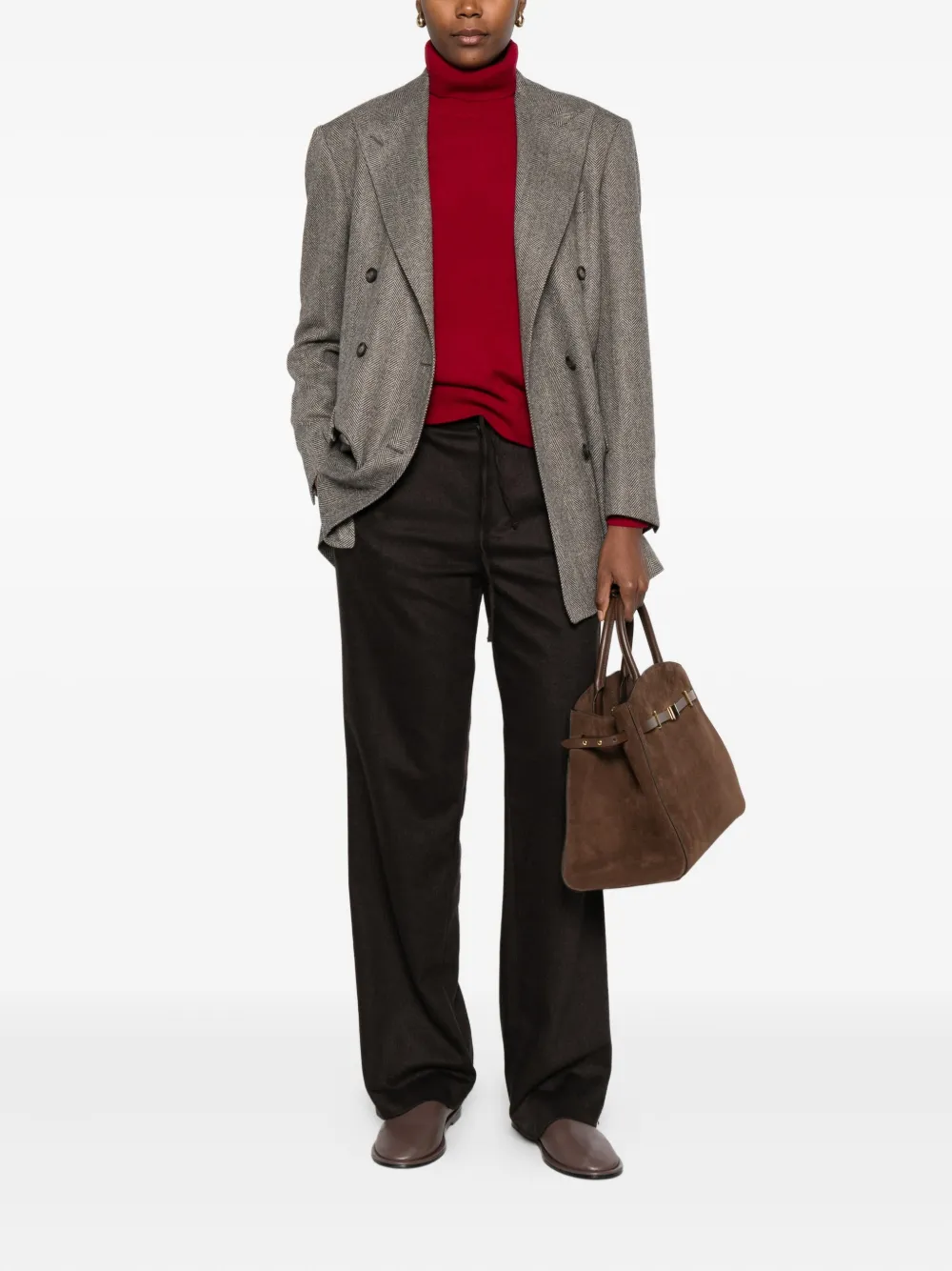 Tagliatore chamarra con doble botonadura y motivo espiga | Chamarras de tweed | Image 2