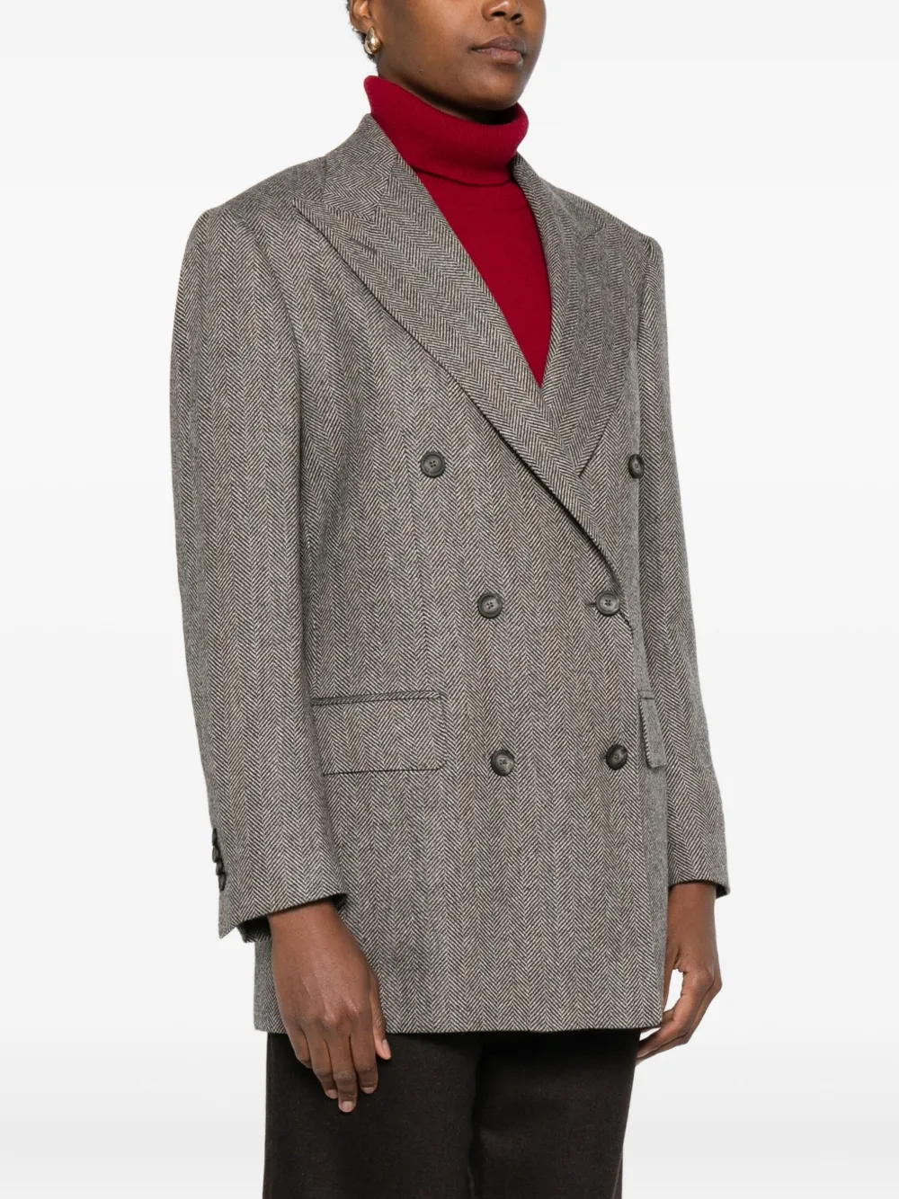 Tagliatore Jas met dubbele rij knopen Grijs