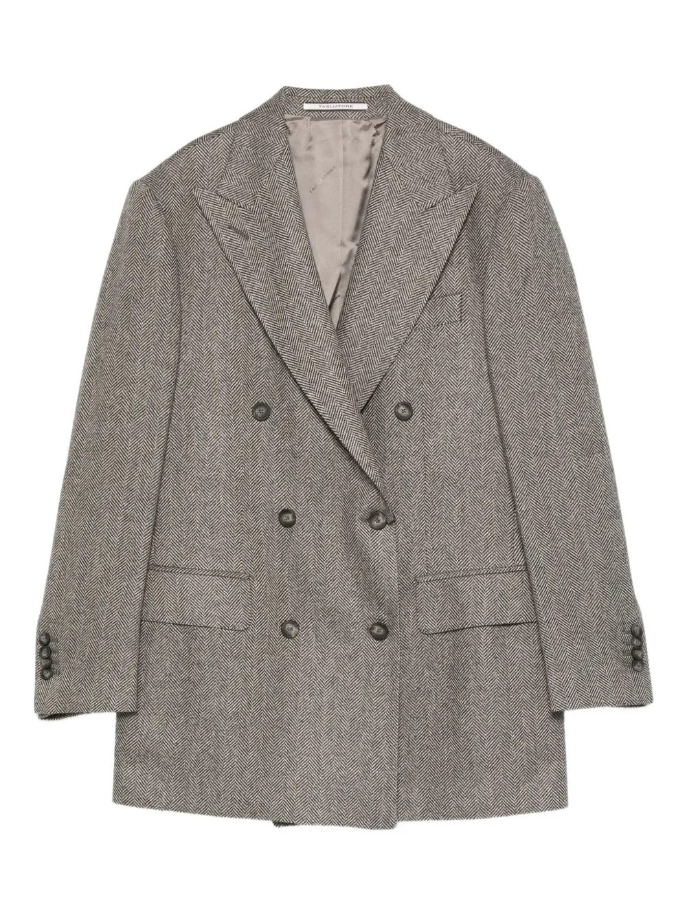 Tagliatore chamarra con doble botonadura y motivo espiga | gris | Image 1