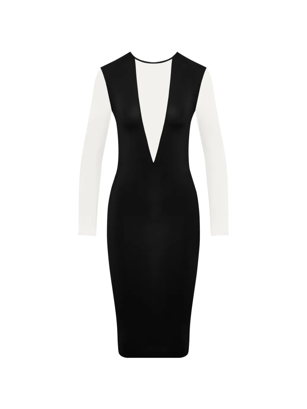 Maison Close v-neck long-sleeve mini dress - Nero