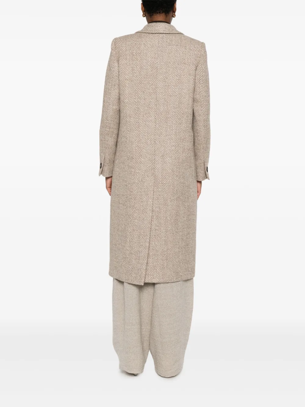 Tagliatore Jas met visgraatpatroon Beige