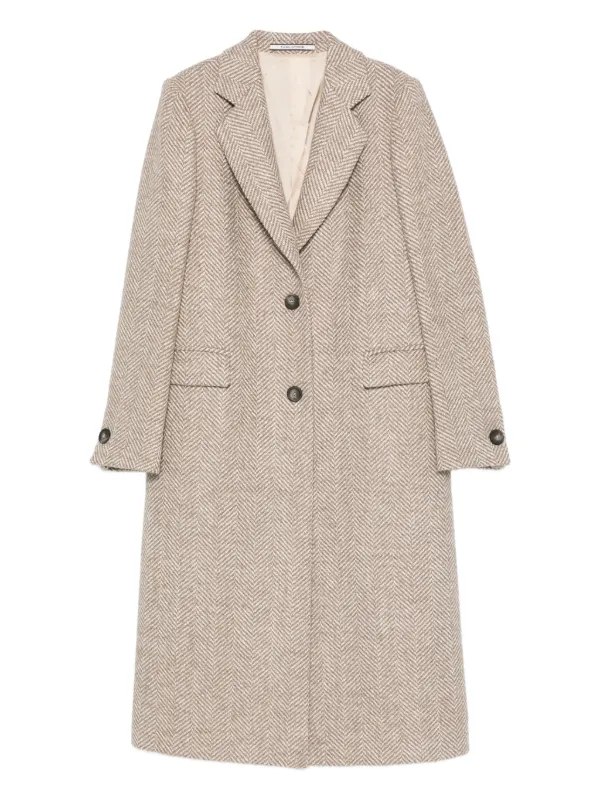 Tagliatore ヘリンボーン コート | ニュートラル | FARFETCH JP