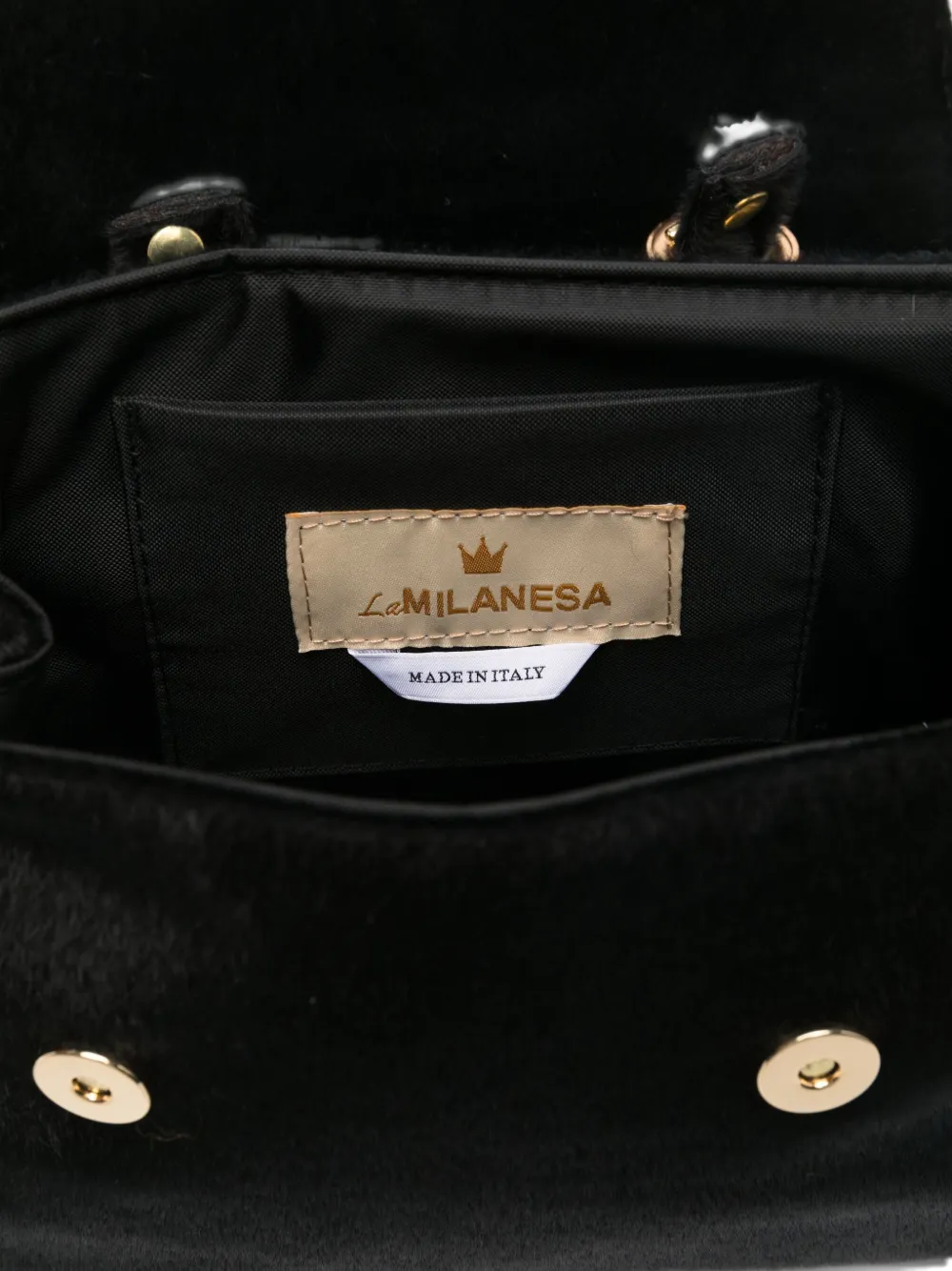 La Milanesa Paola Top-handle Cross Body Bag In Black