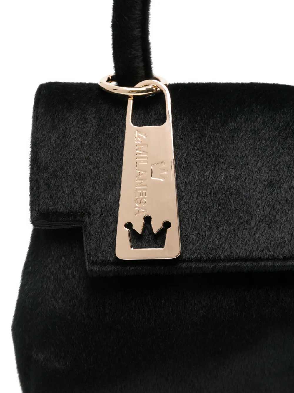 La Milanesa Paola Top-handle Cross Body Bag In Black