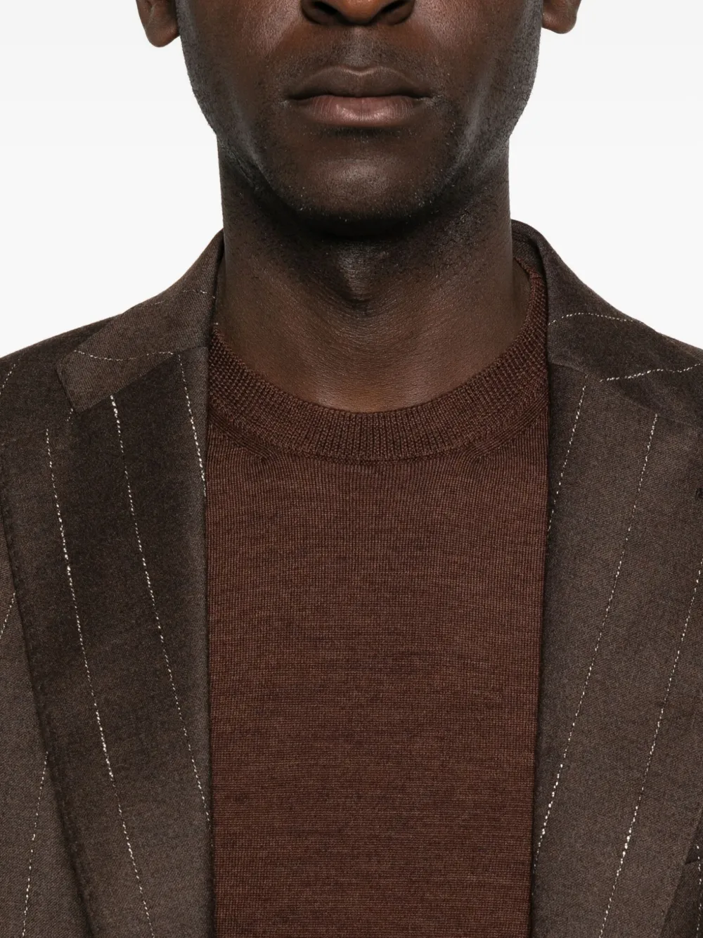 Ballantyne Wool Jumper In Brown