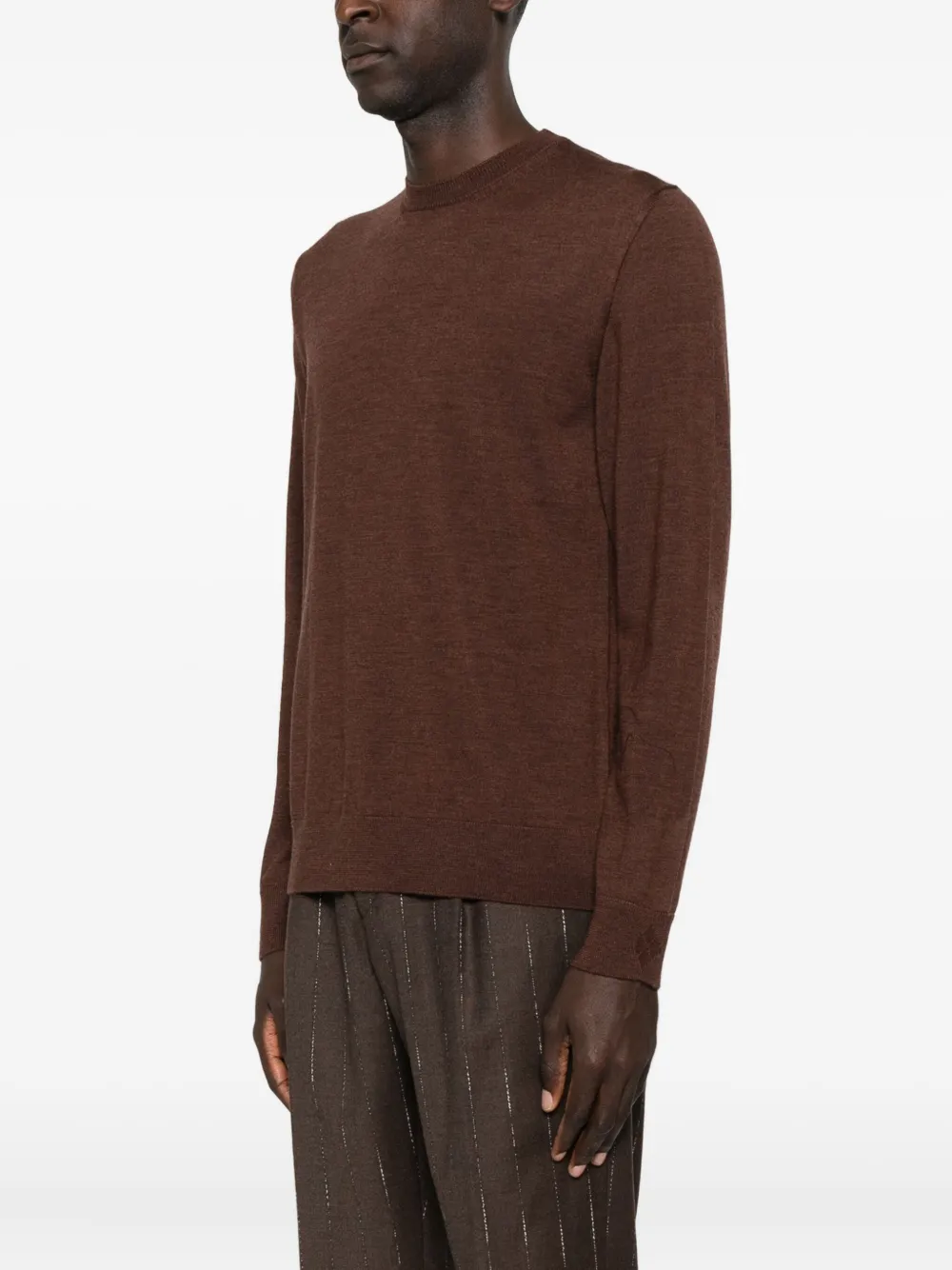 Ballantyne Wool Jumper In Brown
