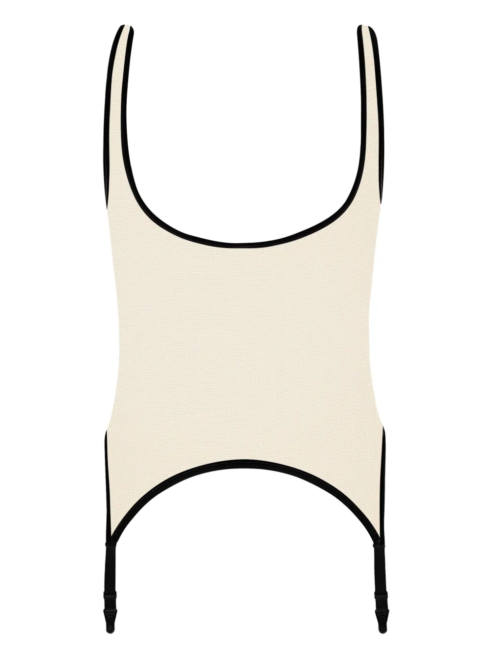 Maison Close strappy-garter bodysuit - Zwart