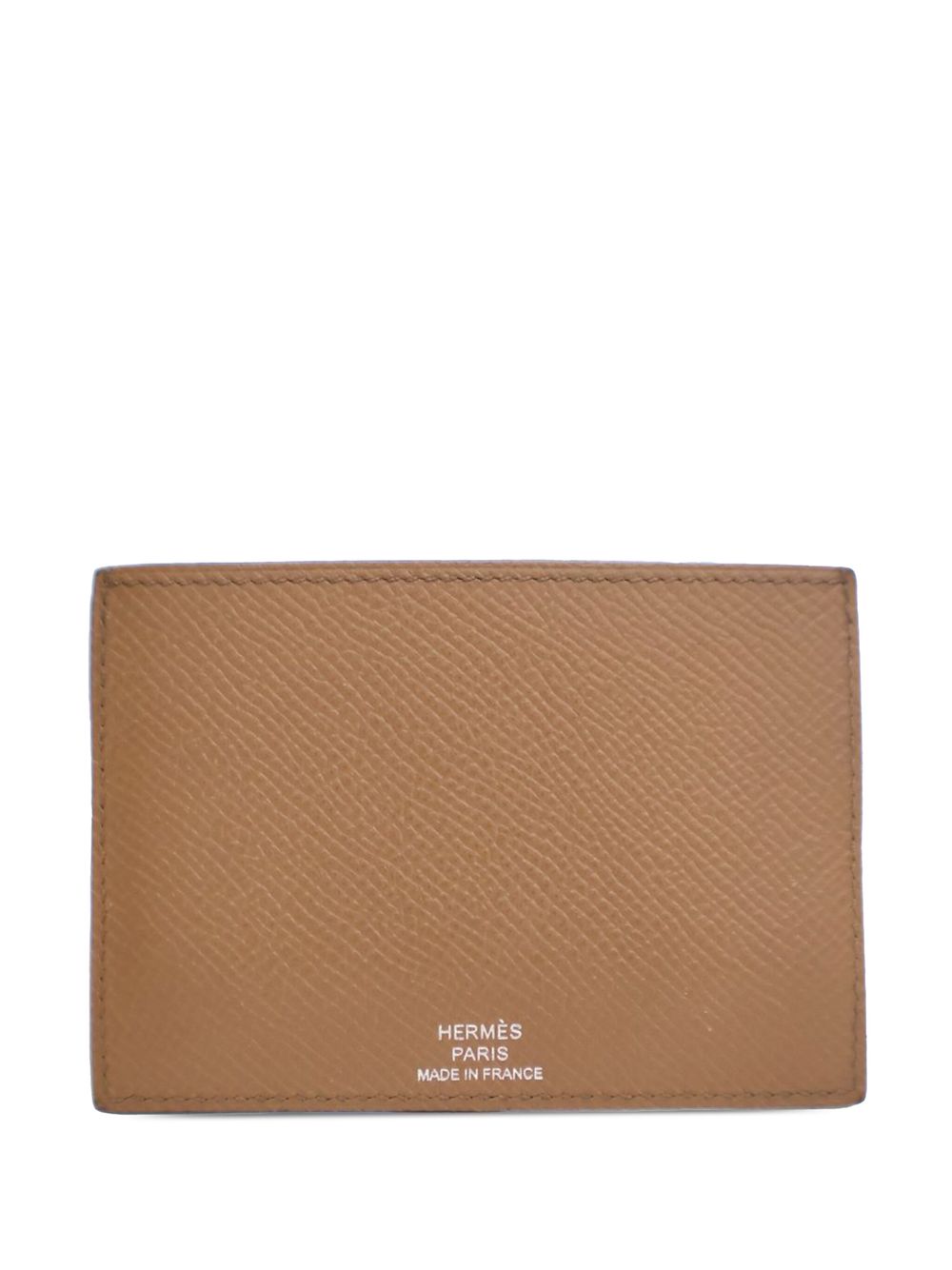 Pre-owned Hermes 2018-2021 Chevre Mysore And Epsom Les Petits Chevaux Card Holder In Green