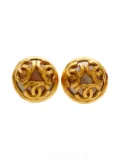 CHANEL Pre-Owned 1994 Coco Mark clip-on earrings - Gold
