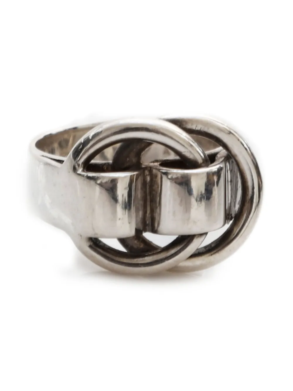 Hermès Pre-Owned 2000s Deux Anneaux ring - シルバートーン Hermès Pre-Owned 2000s Deux Anneaux ring - シルバートーン