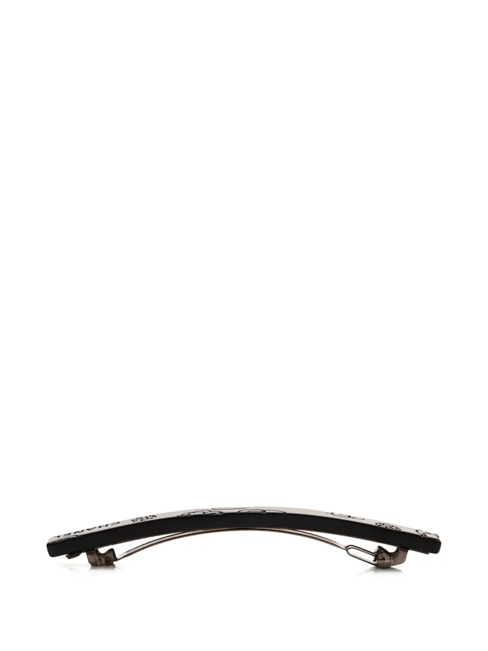Pre-owned Chanel 2002 Camellia Hair Clip In Black