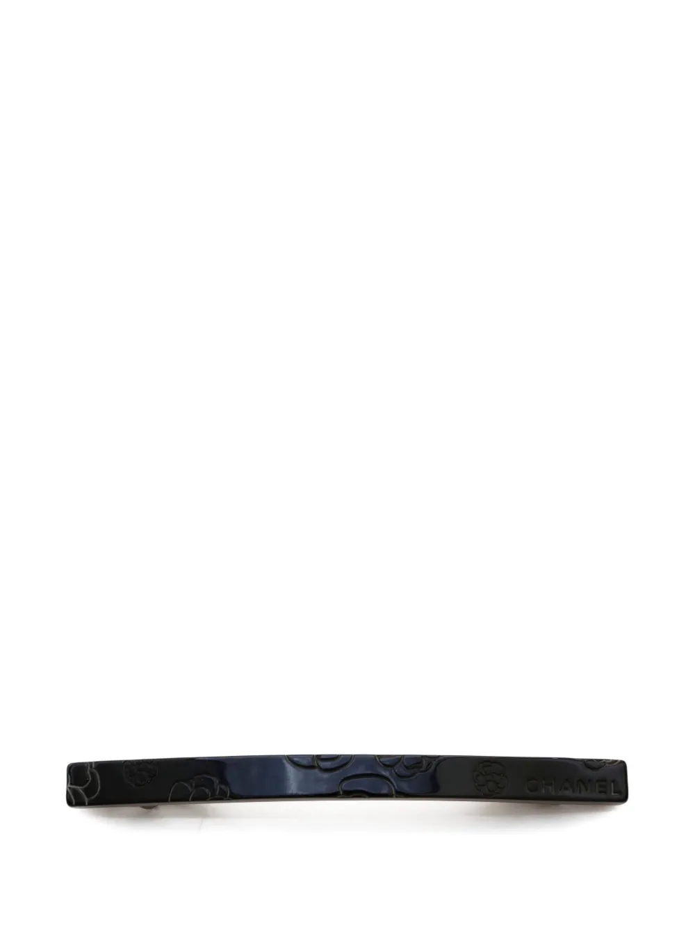 Pre-owned Chanel 2002 Camellia Hair Clip In Black