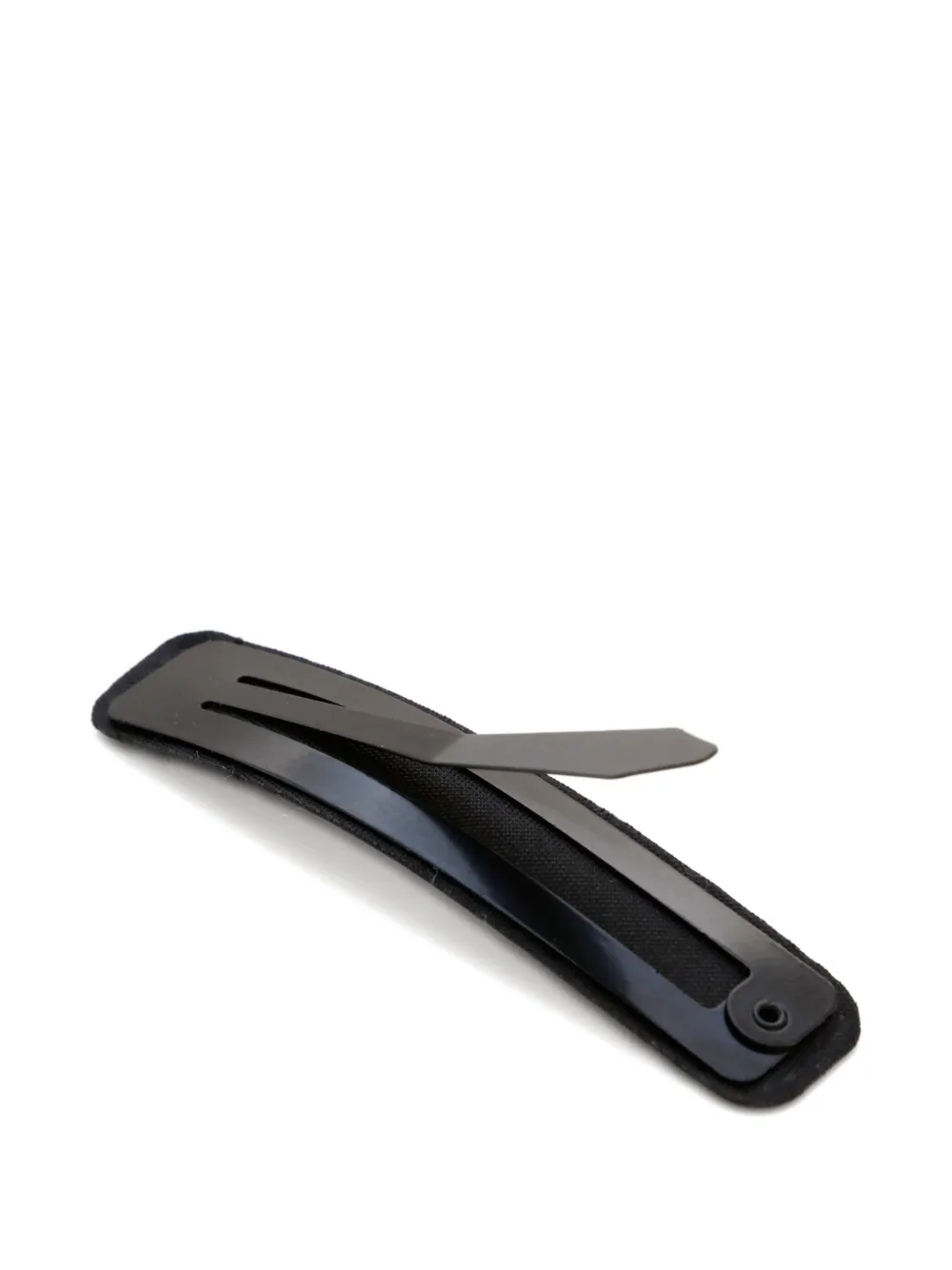 Pre-owned Prada 2020s Leather Hair Clip In Black