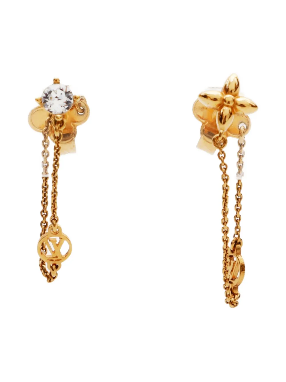 Louis Vuitton Pre-Owned 2021-2022 Puce d'Oreille ピアス - ゴールドトーン Louis Vuitton Pre-Owned 2021-2022 Puce d'Oreille ピアス - ゴールドトーン