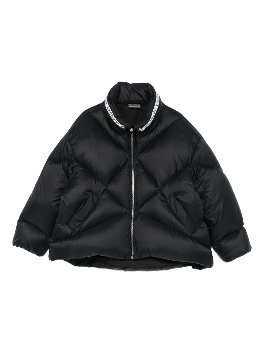 Khrisjoy Kids logo-tape padded jacket - ブラック Khrisjoy Kids logo-tape padded jacket - ブラック