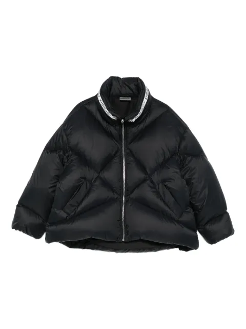 Khrisjoy Kids logo-tape padded jacket