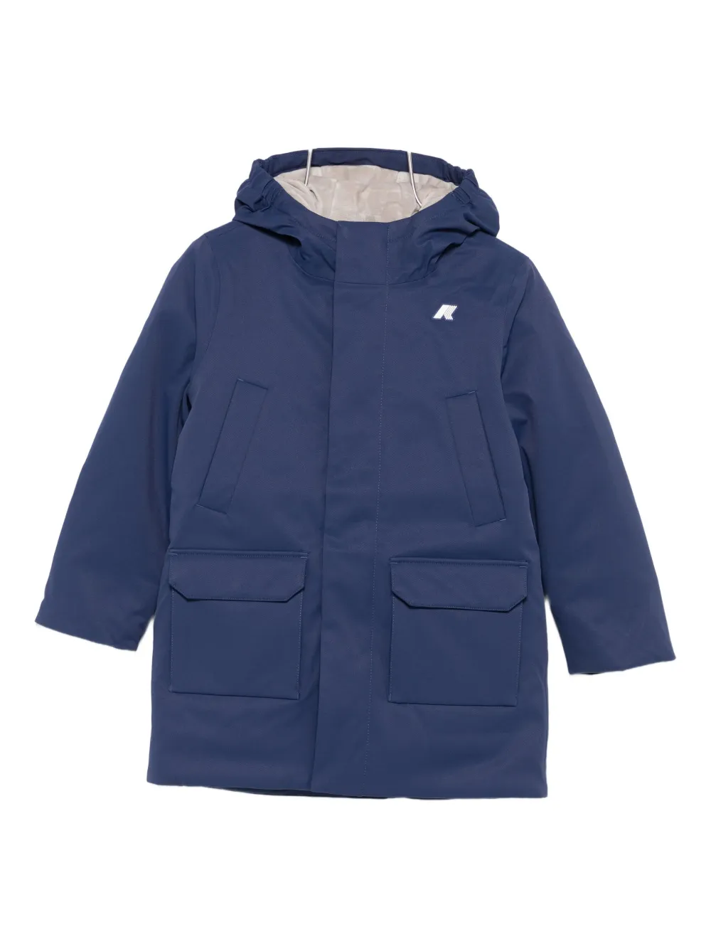 K Way Kids hooded pocket jacket | Blue | Image 1