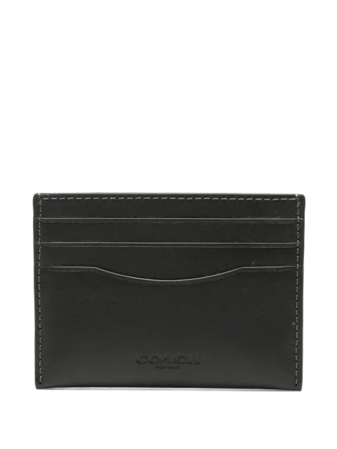 Coach logo-embossed leather cardholder