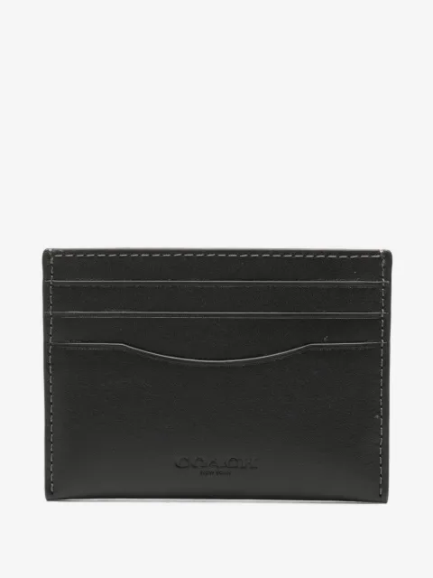 Coach logo-embossed leather cardholder