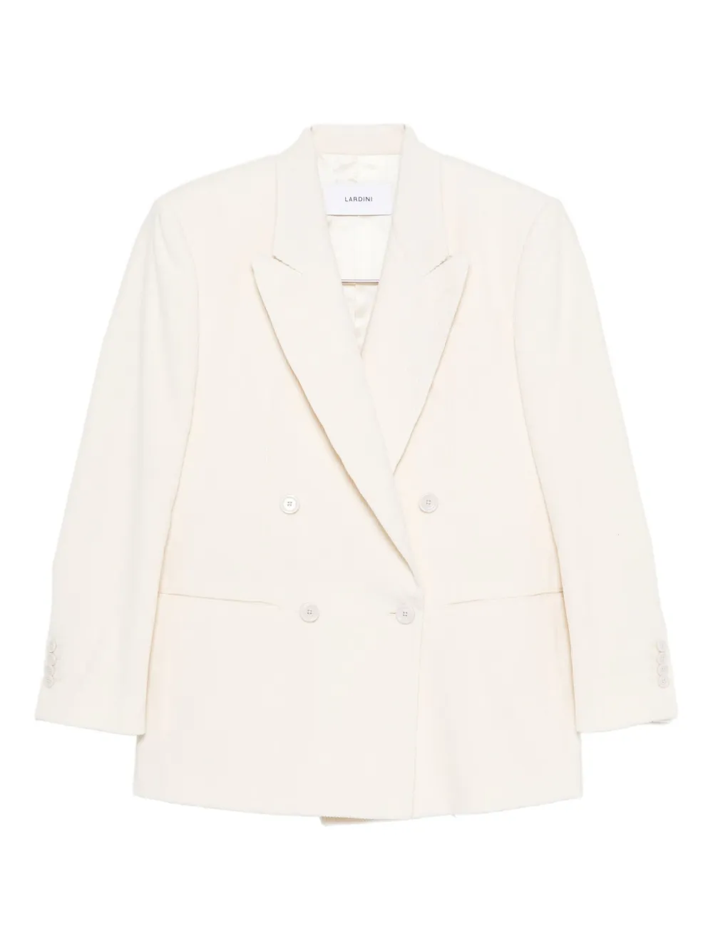 Lardini Double-breasted Corduroy Blazer In Neutral