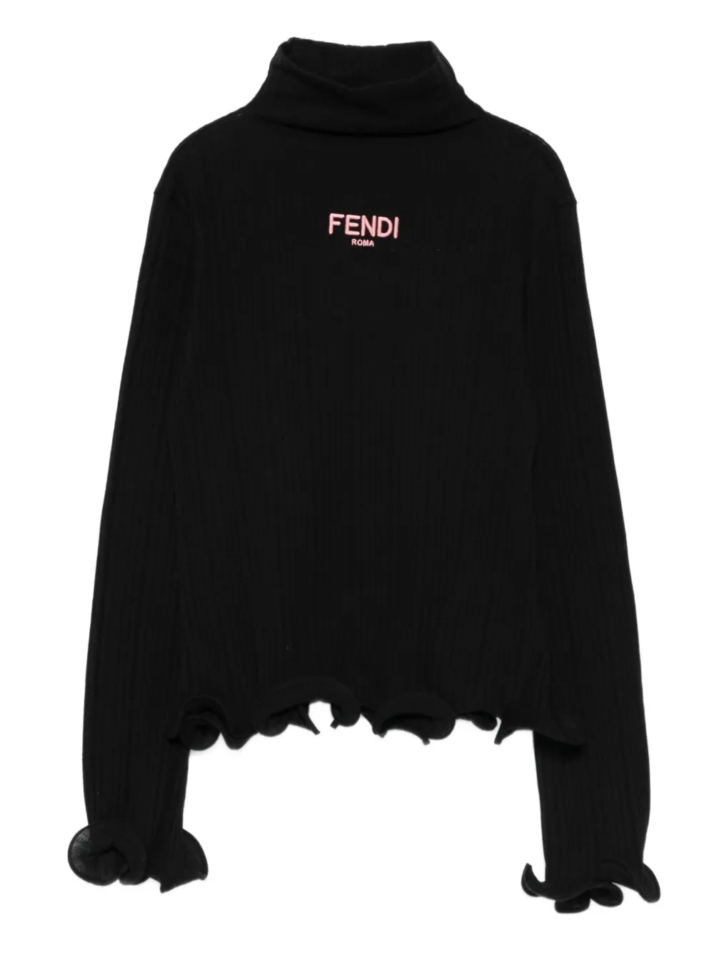 Fendi Kids ribbed-knit jumper - ブラック Fendi Kids ribbed-knit jumper - ブラック