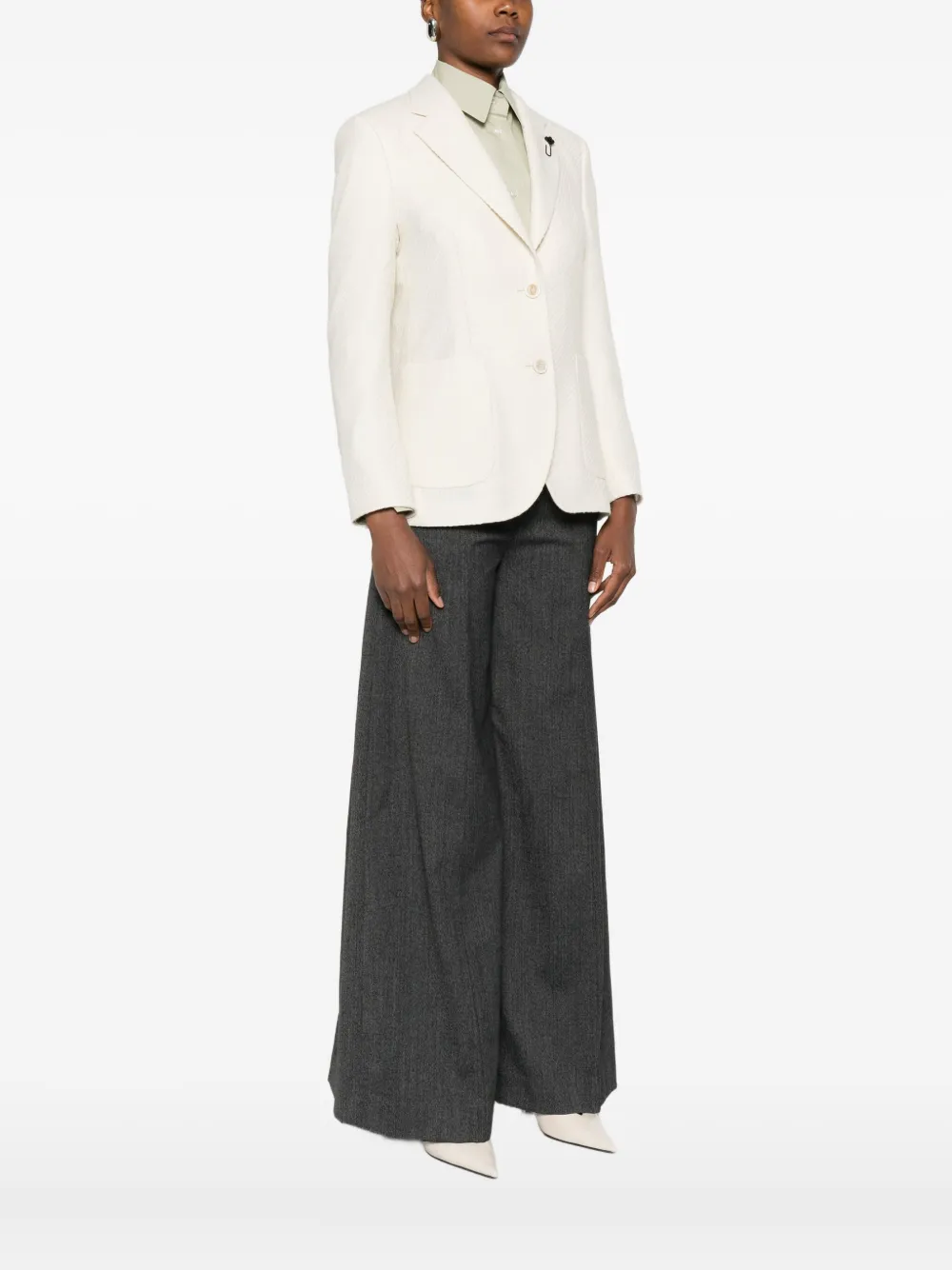 Lardini Single-breasted Blazer In White