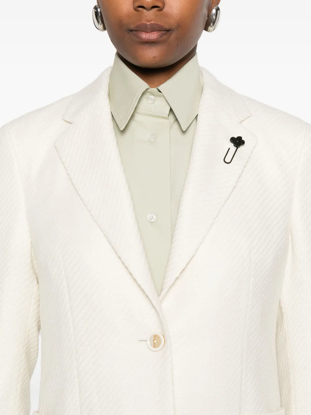 Lardini Single-breasted Blazer In White