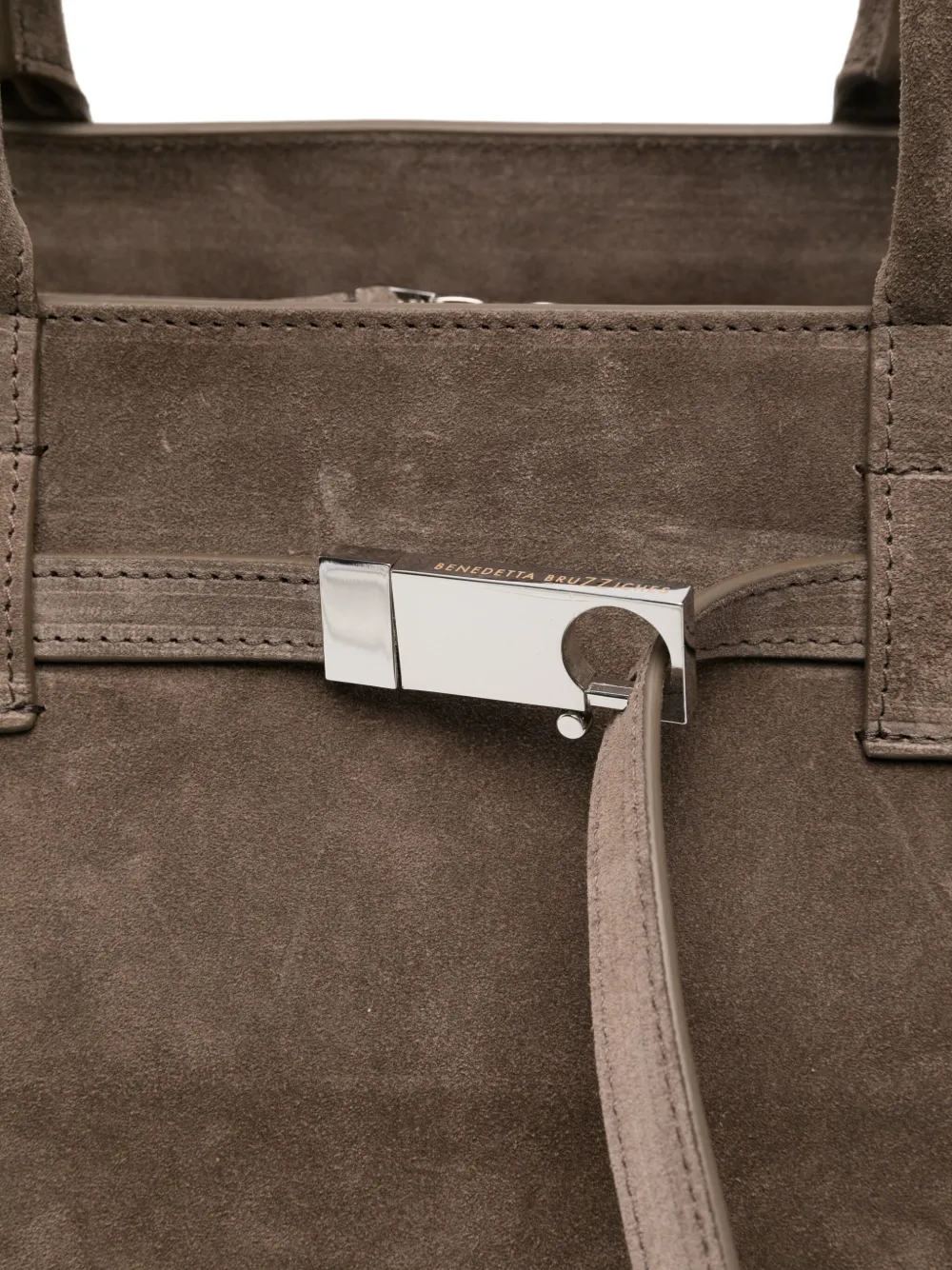 Benedetta Bruzziches Suede Tote Bag In Brown