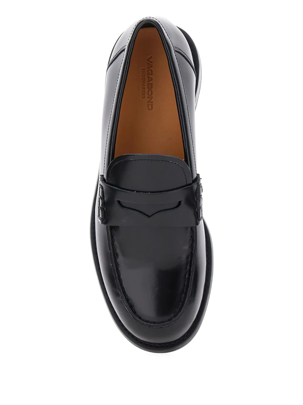 VAGABOND Linn leren penny loafers Zwart