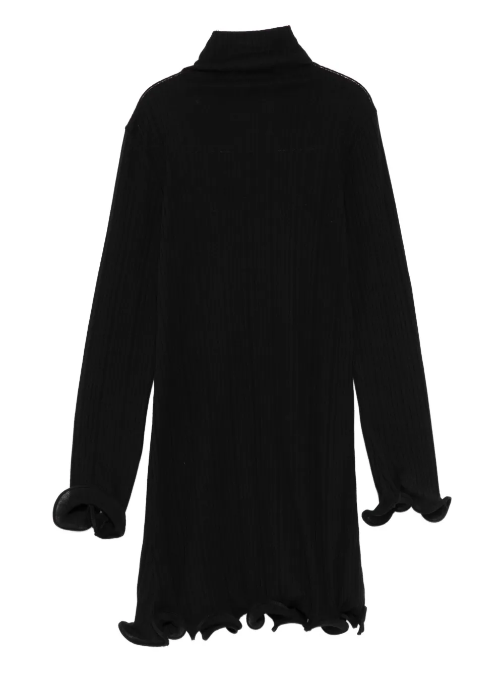 Fendi Kids Ribgebreide maxi-jurk Zwart