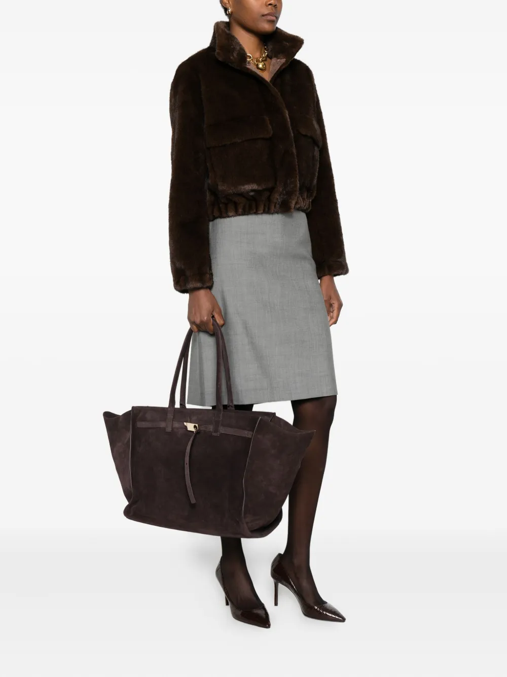 Benedetta Bruzziches Mame grote shopper - Bruin