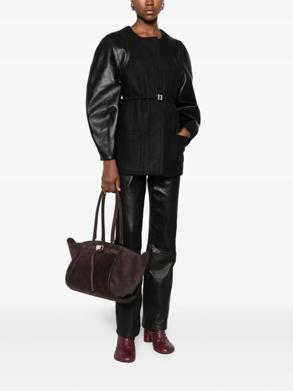 Benedetta Bruzziches Suede Tote Bag In Brown