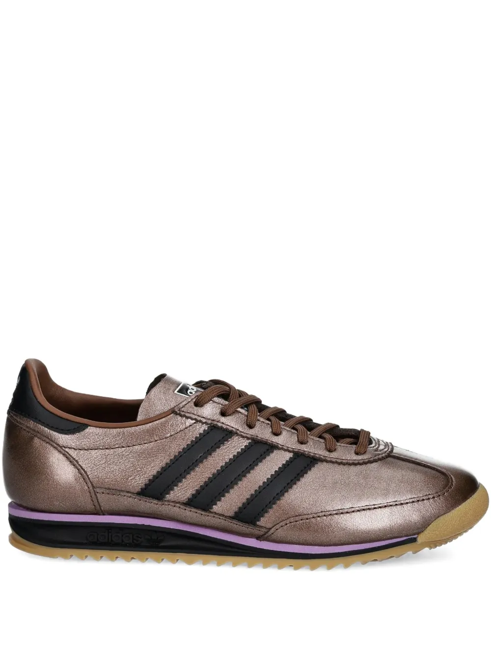 Adidas Originals Sl 72 Og Striped Sneakers In Animal Print